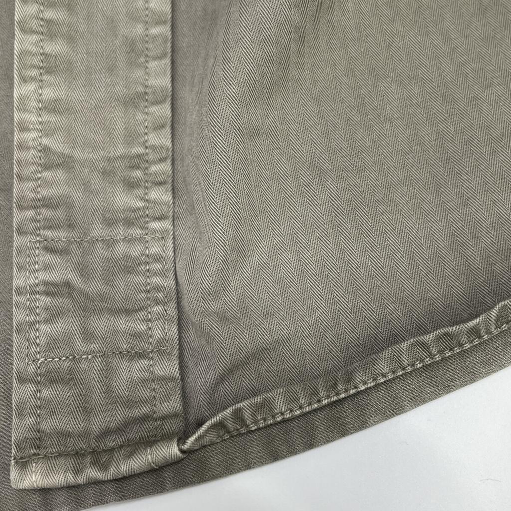 RRL Khaki cotton military long-sleeved shirt tops M khakiUsed