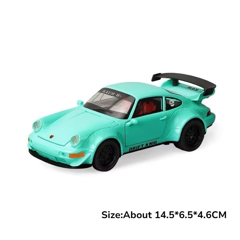 1:32 C8 Zr1X 964 Sportwagen Model Speelgoed Diecast Legering Pull-back Deuren Openbaar Rubberen Band Simulatie Voertuig Prachtig Ornament Cadeau