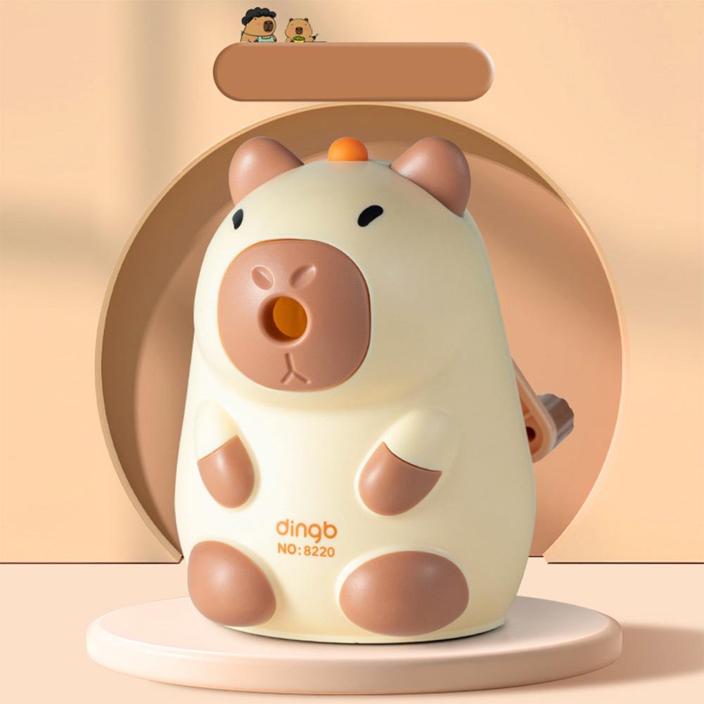 Cute Cartoon Capybara Hand Crank Mechanical Pencil Sharpener Pencil Automatically Enters Pencil Sharpening Tool Stationery