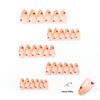 30pcs Valentine's Day Heart Rhinestone Fake Nails - Sweet, Cute, Handmade Wearable Tips