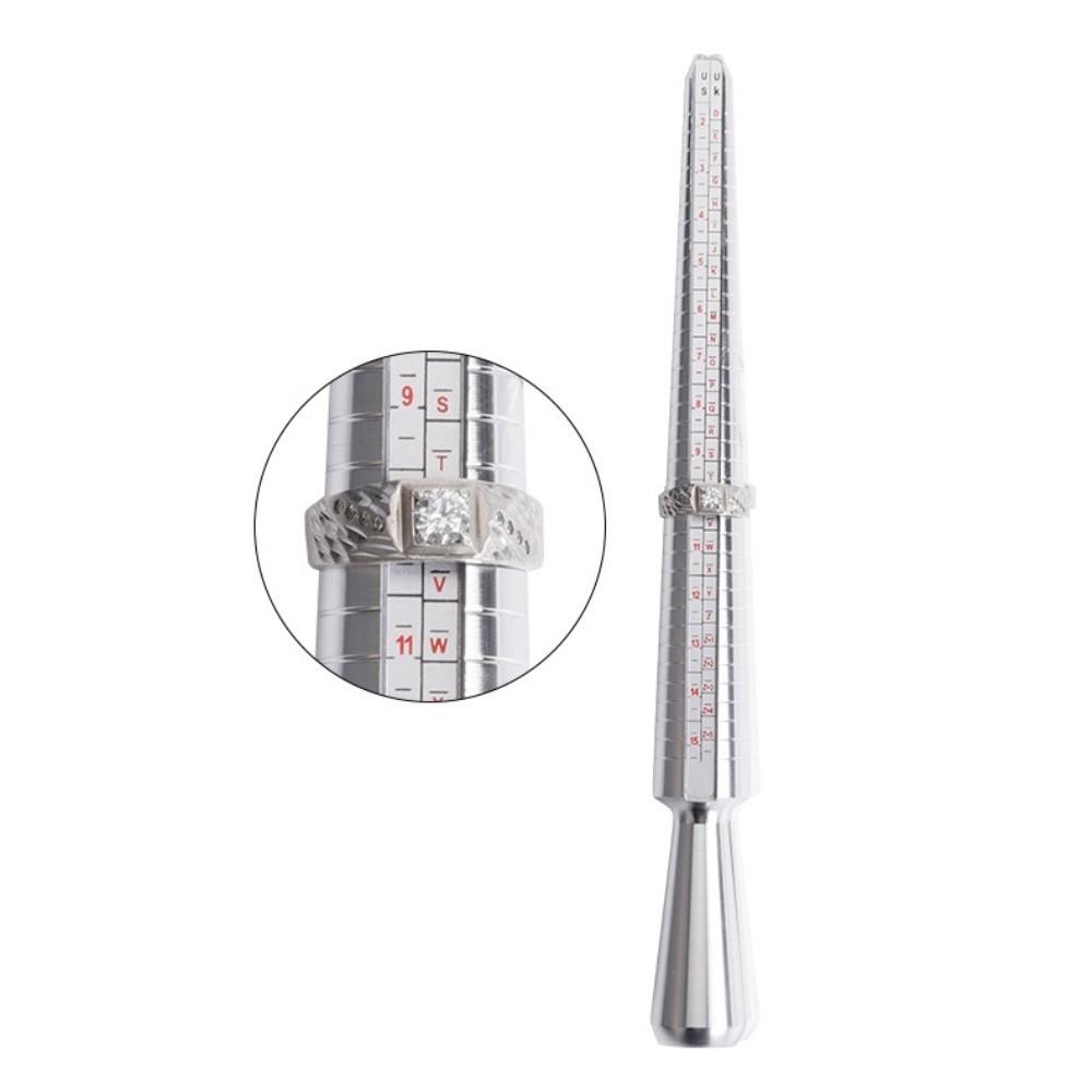 Accurate Measurement US UK Ring Sizer Aluminum Finger Ring Gauge Kit Jewelry Sizing Measuring