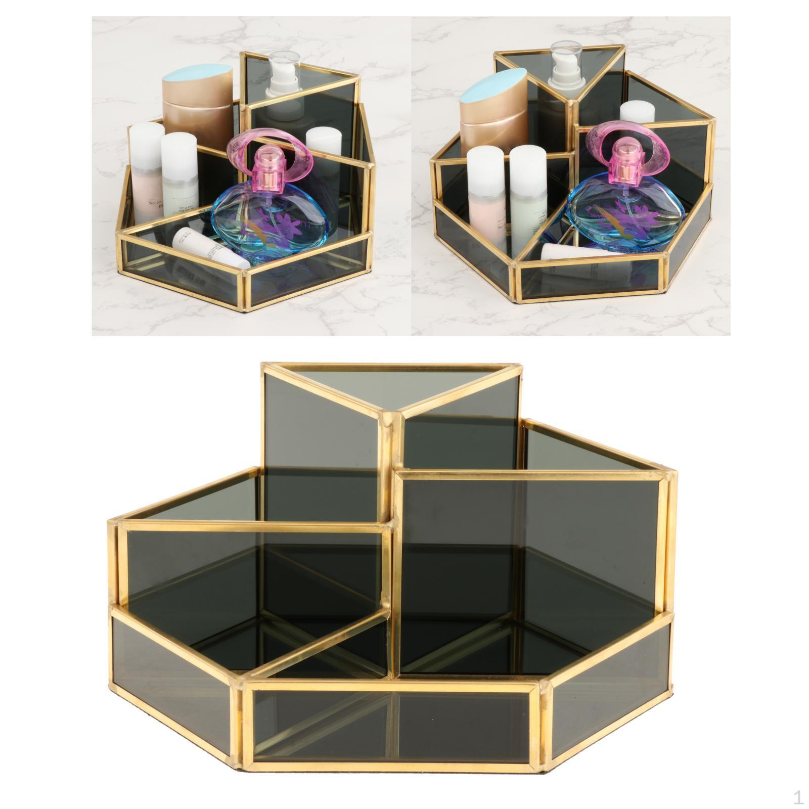 

Creative Makeup Organizer Box Storage Display Case Gifts for and family Holder Black A