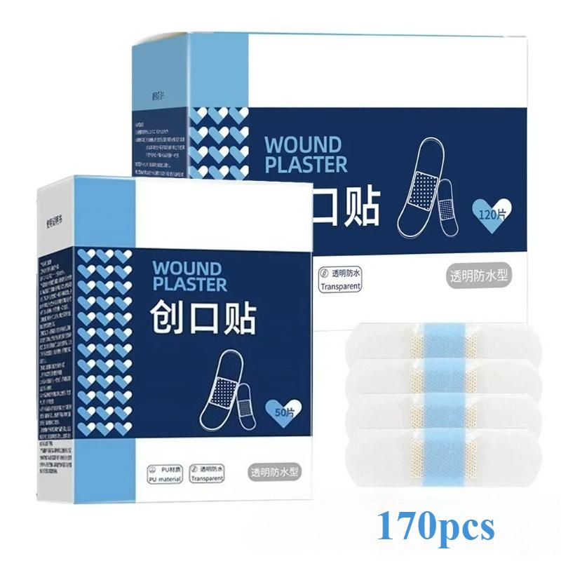 50/120/170pcs Waterproof Band Aid Transparent Hemostasis and Wear Prevention Foot Scar Covering Breathable Swimming Tape