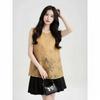 Ailian Women's Retro Hollow Jacquard Vest
