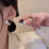Colorful Flower Stud Earrings for Women Wedding Party Elegant Jewelry Crystal Acrylic White Black Blue Purple Geometry Jewelry