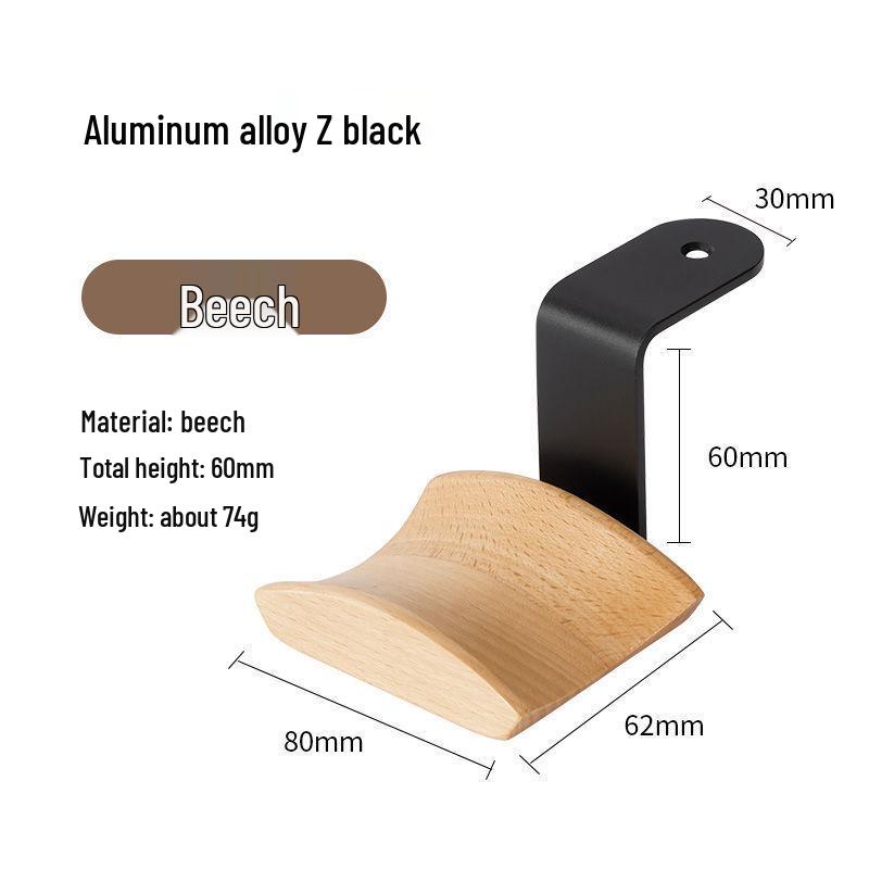 Solid Walnut Wood & Metal Headphone Stand - Heavy Duty Desktop Display