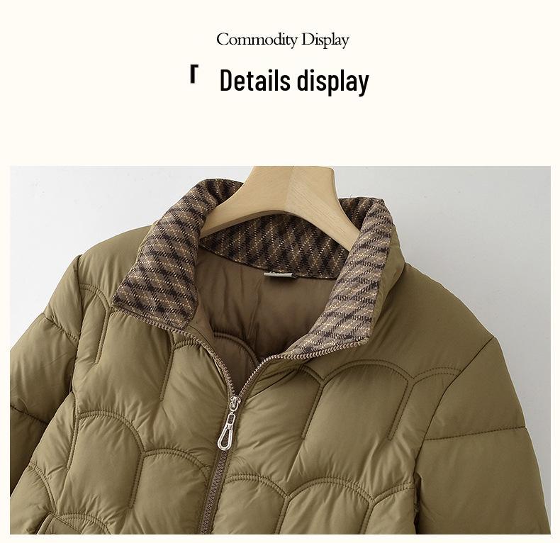 Korean Style Lightweight Down Jacket for Middle-aged Women