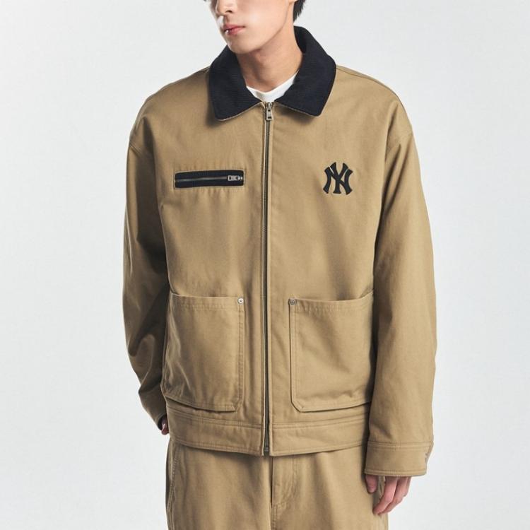 New MLB Basic Boston Red Sox Jacket Unisex Khaki 3AJPB0146-50BGD