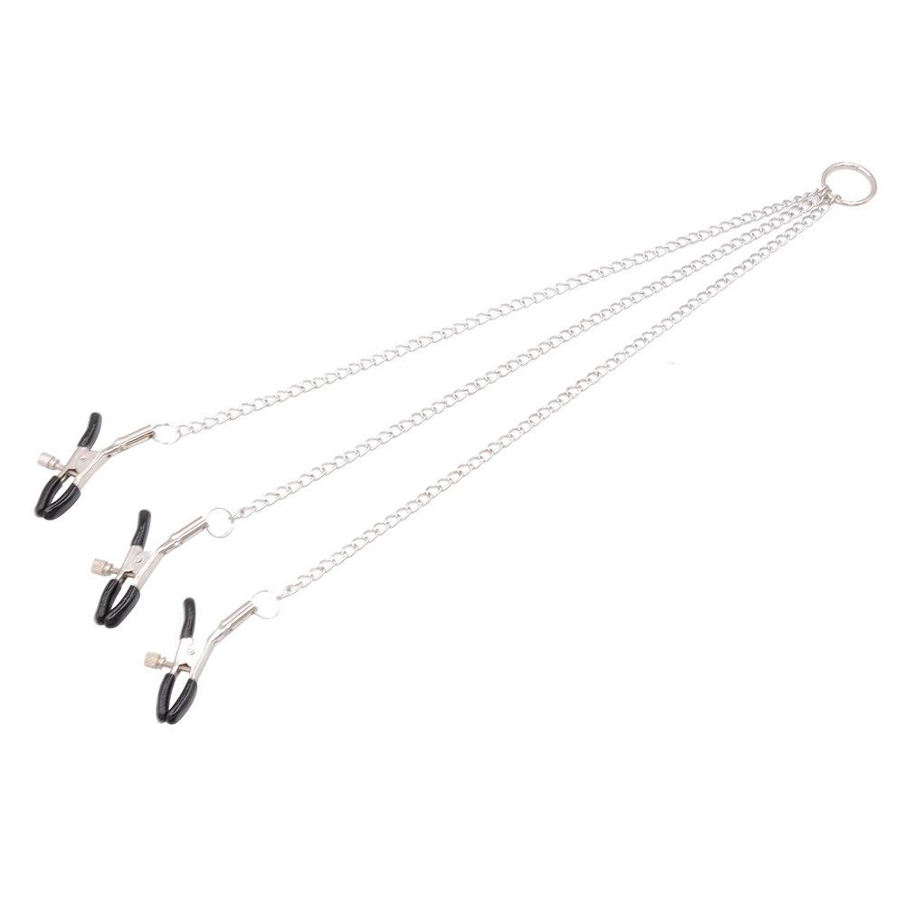 Sexy Nipple Clamp Yin Emperor Clip SM Female Slave Training Nipple Clamp Chain Couple Flirting Adult Supplies Sex Toy
