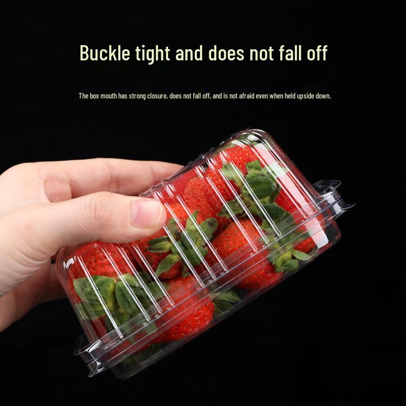 Disposable Rectangular Plastic Food Containers with Lids, 100-Count