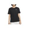 Logo Round Neck Loose Short Sleeve T-Shirt Women T-Shirts Black DZ4686-010