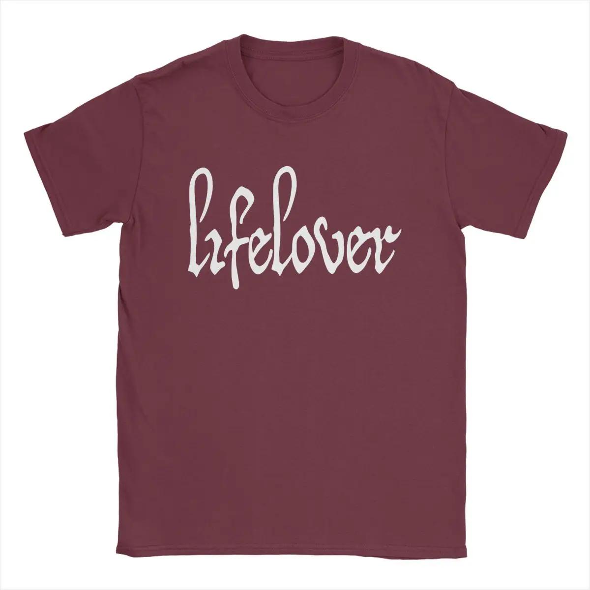 

Футболка мужская Lifelover белая с сплошным логотипом и забавным принтом из чистого хлопка с коротким рукавом и круглым вырезом 6XL XXXXXL