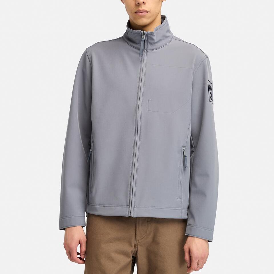 Timberland Stand Collar Warm Zipper Design Long Sleeve Jacket Men Jacket Blue A44UU-073