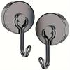 6pcs black Magnetic Hooks Cruis Heavy Duty Neodymium Rare Earth Magnetic Hangers, Extra Strong Magnets with Hook for Hanging
