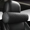 Luxury Car Seat Neck Pillow Headrest Leather Memory Foam Breathable Cervical Cylindrical Pillow Office Chair Headrest