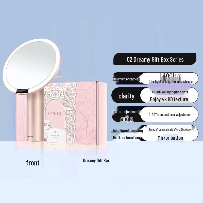 Amiro Desktop LED Daylight Smart Makeup Mirror