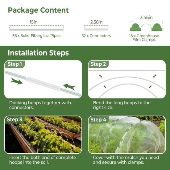 25/36/50Pcs Plant Support Piles Easy Installation Ultra-Fine Garden Stakes Rust-resistant Garden Pillars Home Garden Supplies