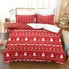 Christmas New Pattern Digital Printing Three-Piece Set 3D Three-Dimensional Polished Chemical Fiber Quilt Cover Pillowcase To Picture
