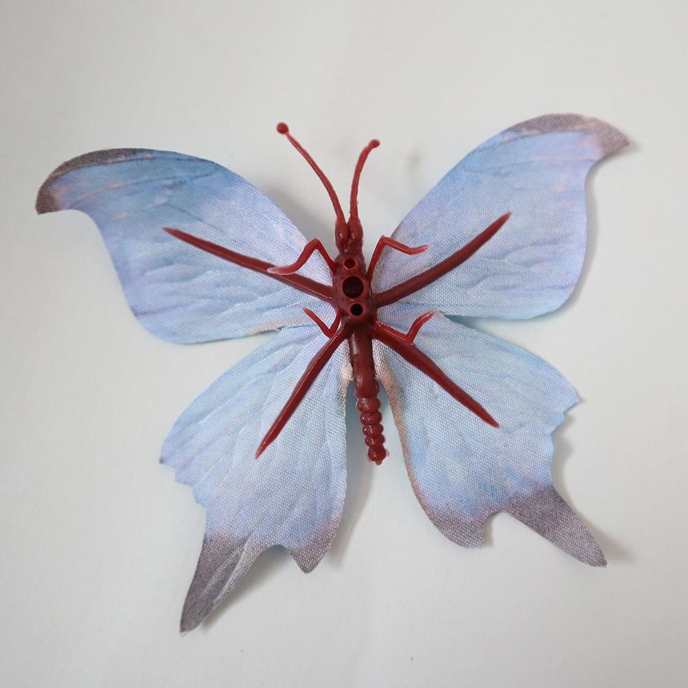 10pcs DIY 3D Artificial Butterflys Mini Silk Fake Butterflys Simulated Butterflys  Background Wall