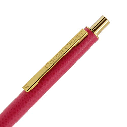 Color Chart Leather-Wrapped Ballpoint Pen (Peony Bouquet)