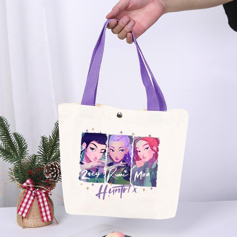 Animation Cartoon Printing Fashion High Value Lightweight Casual Shoulder Bag Going Out Portable Canvas Bag