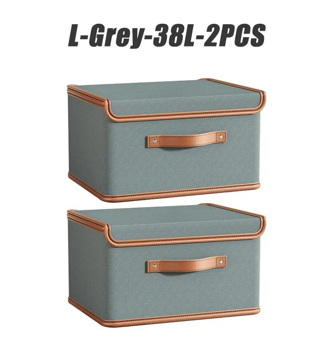 Non-Toxic Storage Box With Lid Large Capacity Collapsible Clothing Trousers Storage Box Moisture-Proof Dustproof Storage Box Home Supplies