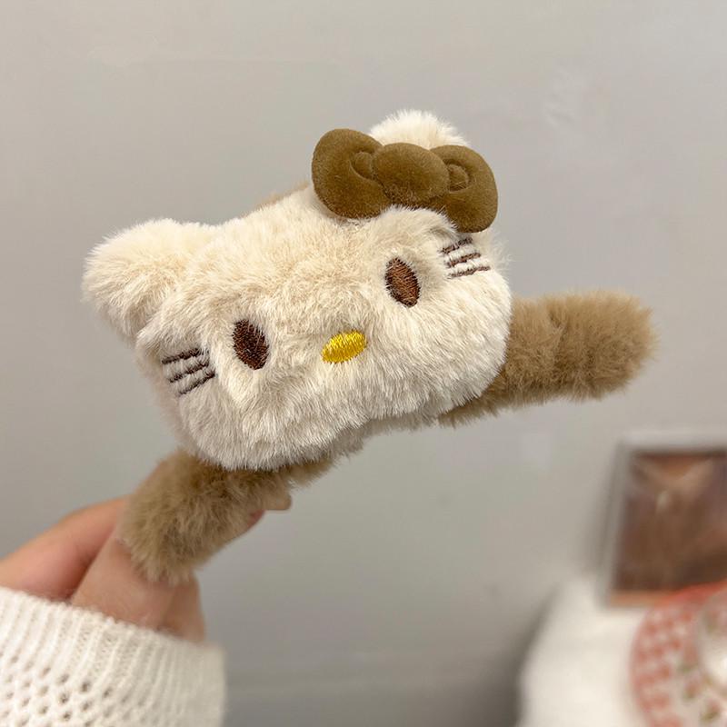 

Reversible Cute Cat and Shark Claw Clip for Updo Hairstyles - Cartoon French Style