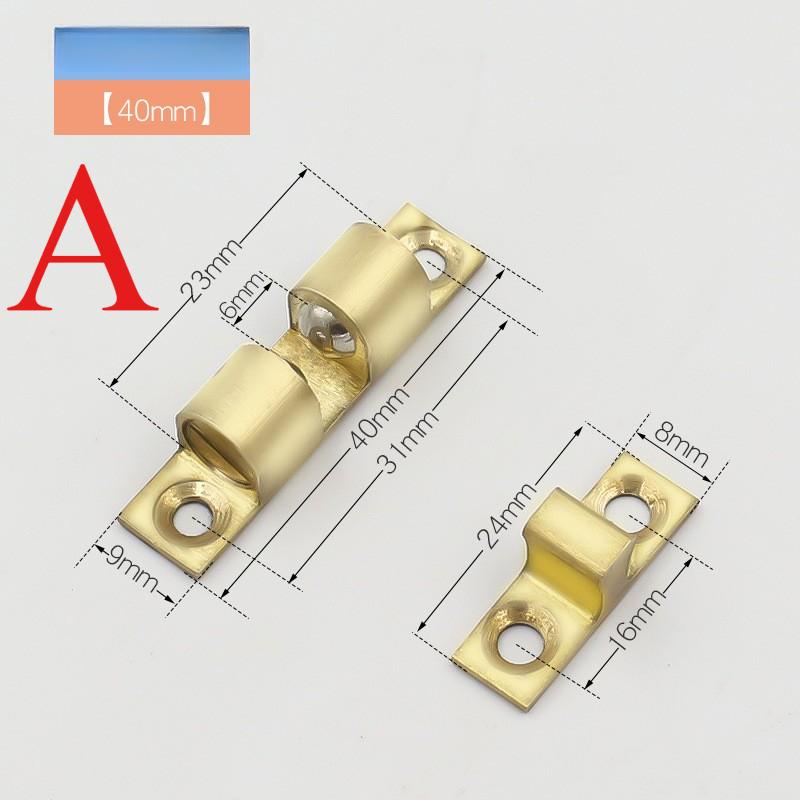 1 sett Dørlås Fjær Ball Skap Dør Touch Låseskap Interlock Switch Chassis Skap Justerbar messing dørspenne