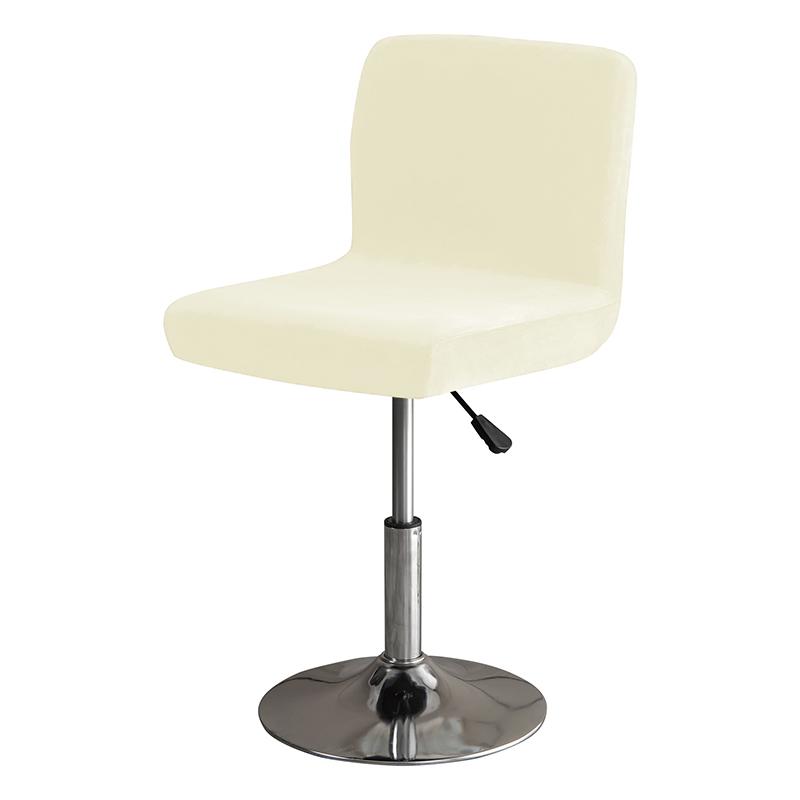 Velvet Solid Colors Bar Chair Cover Stretch For Bar Stool Short Back Dining Room Spandex Elastic Slipcovers For Banquet Chairs