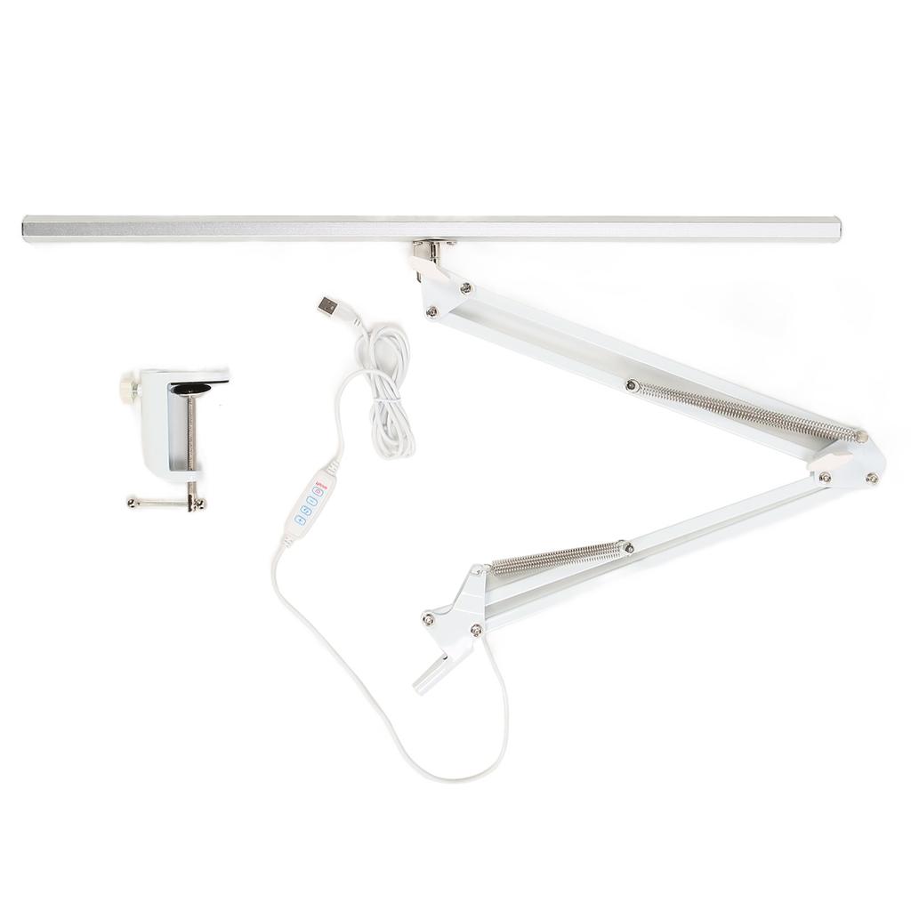 LED Beauty Lamp with Clamp Clip On Desk Lighting Swing Arm Adjustable Brightness Salon Lamp for