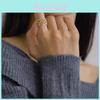 Elegant Geometric Inspired Open Adjustable Ring For Women Stylish Copper Accessory