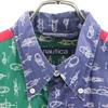 Nautica 90s Crazy Pattern Short Sleeve Button Down Shirt L Men's Used