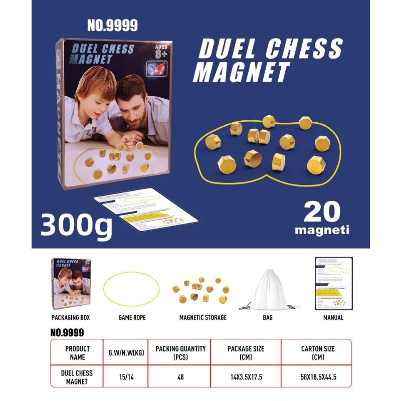 1SET Magnetic Effect Versus Chess Step On Thunder Magnet Induction Puzzle Decompression Table Game Chess Board Game Children's Toys