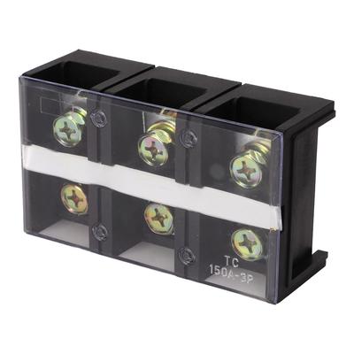 150A 600V Drahtbarriereblock Klemmenleiste Verdickte Doppelreihen-Klemmenleiste mit Transparent