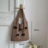 Aesthetic Knitted Bag Women Hollow Out Crochet Bow Handbag Large Capacity Handmade Tote Bag Summer Beach Woven Shoulder Bag
