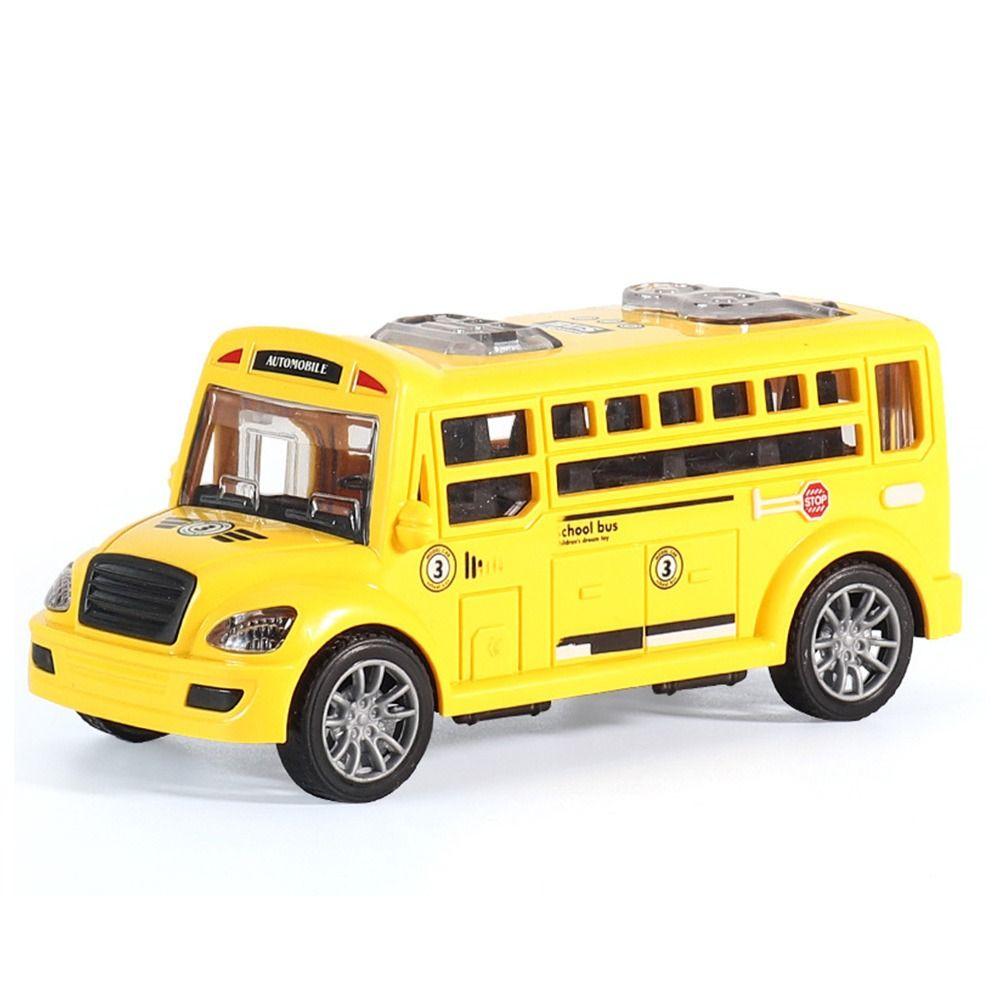 

Требуются батарейки Модель автомобиля с гладкой поверхностью Инерционная машинка Игрушка Детский подарок Мальчику Школьный автобус Кампусный автобус жёлтый