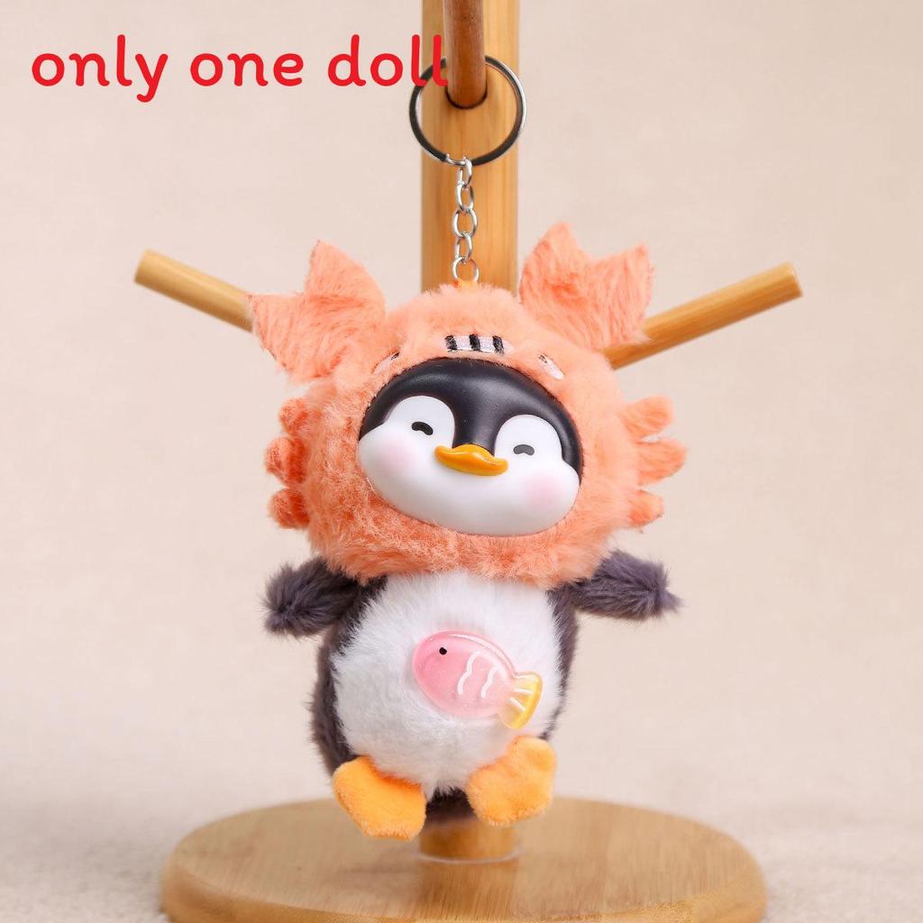 Penguin Plush Keychain With Soft Short Plush Fabric For Girls Bags And Accessories