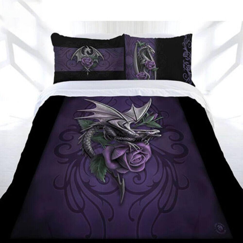 Gotická Fantasy Quilt Doona Anne Stokes Sada povlaků na přikrývku SINGLE DOUBLE QUEEN KING