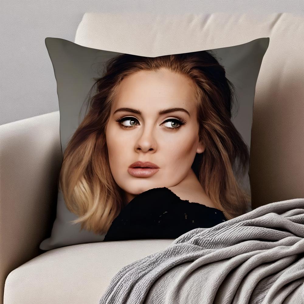 POP Singer AAdele Adkins Cushion Cover Pillowcase Antidustmite Invisible Zipper Short Plush Sofa Cushion