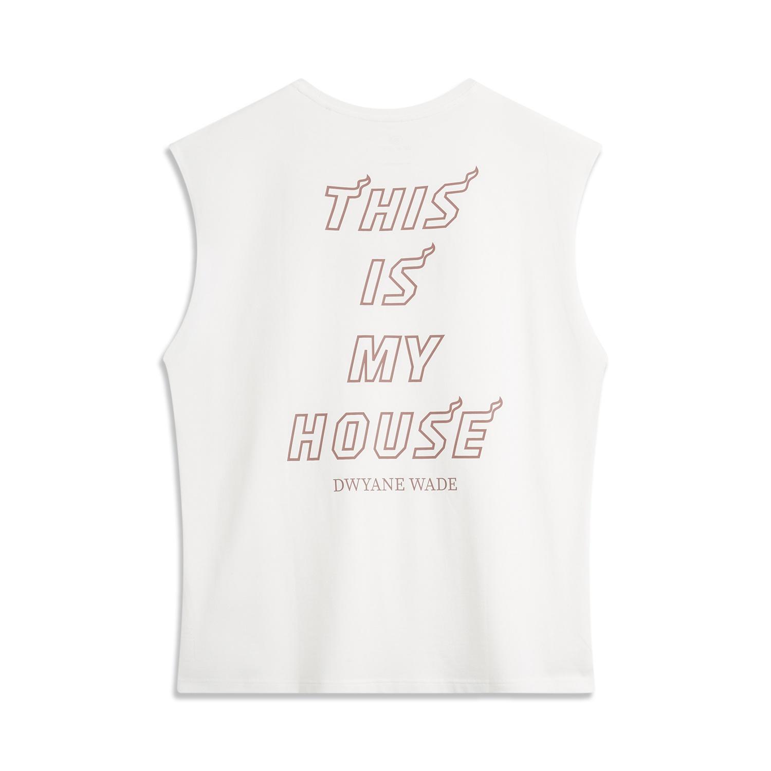 Li-Ning x ADAM Way Of Wade Graphic Oversized Tank Cream White Men s AVSU731-2 XL