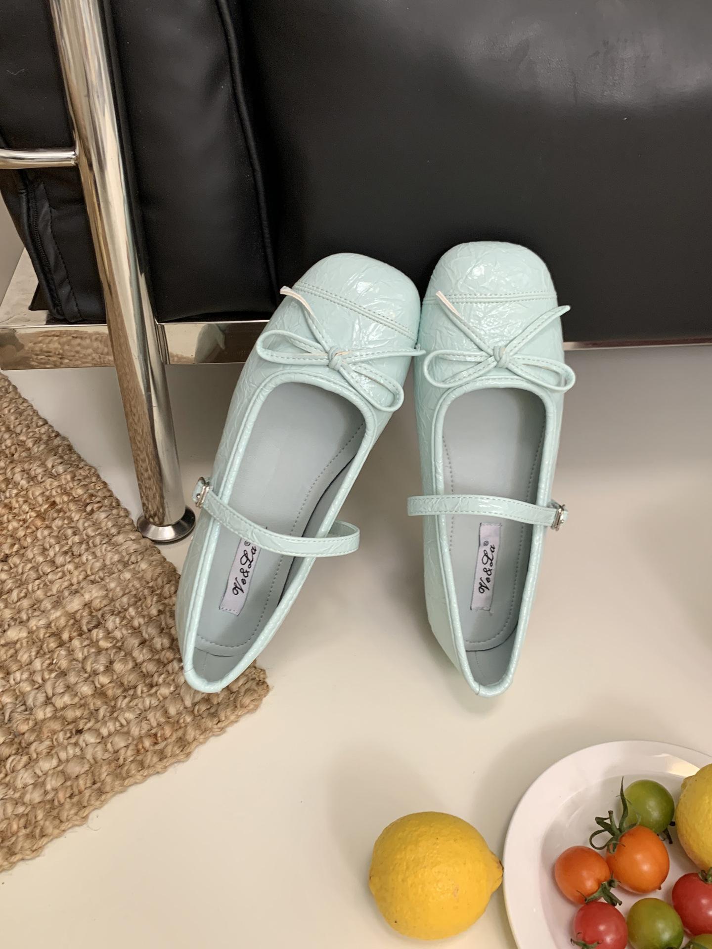 Women s Shoes Flat HeelSpring Evening Style Fairy Shoes Matching Skirt BowMary Jane ShoesWomen s French Style Pumps 35