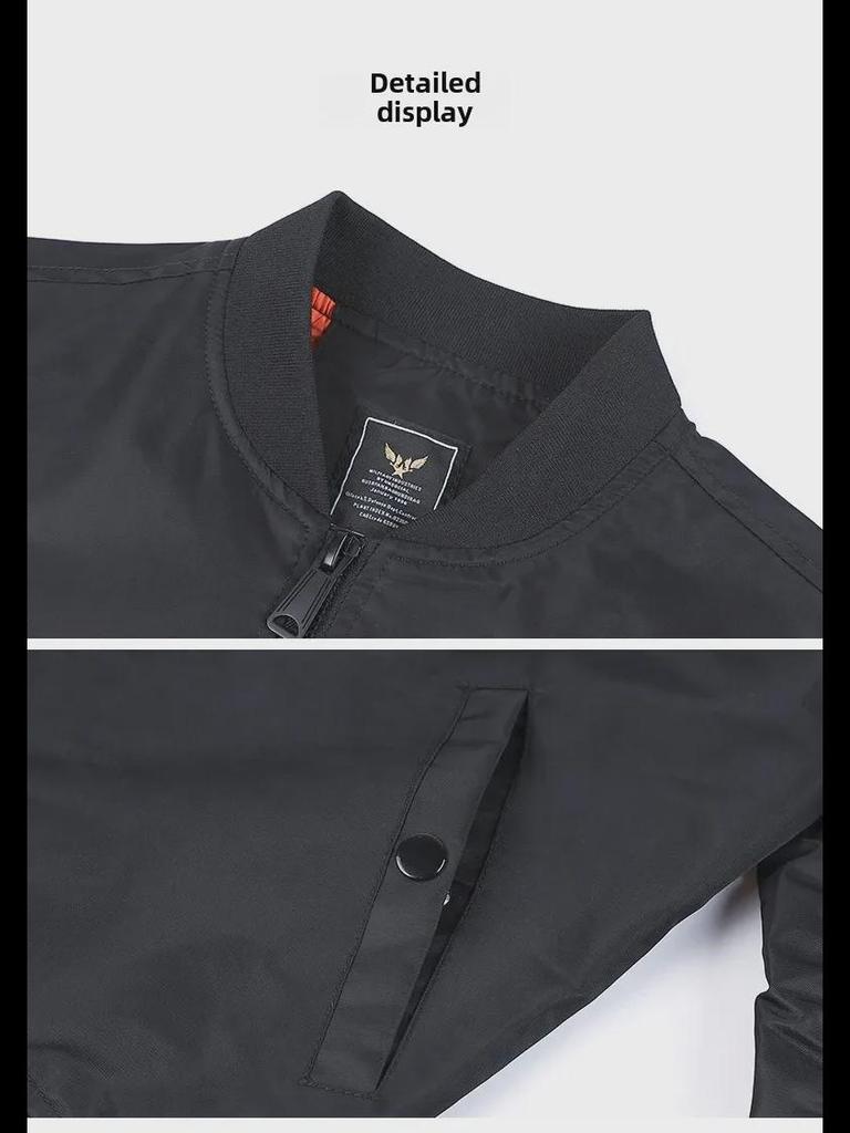 Chaqueta de vuelo MA1 de béisbol para hombre Primavera 2022 con logo estampado