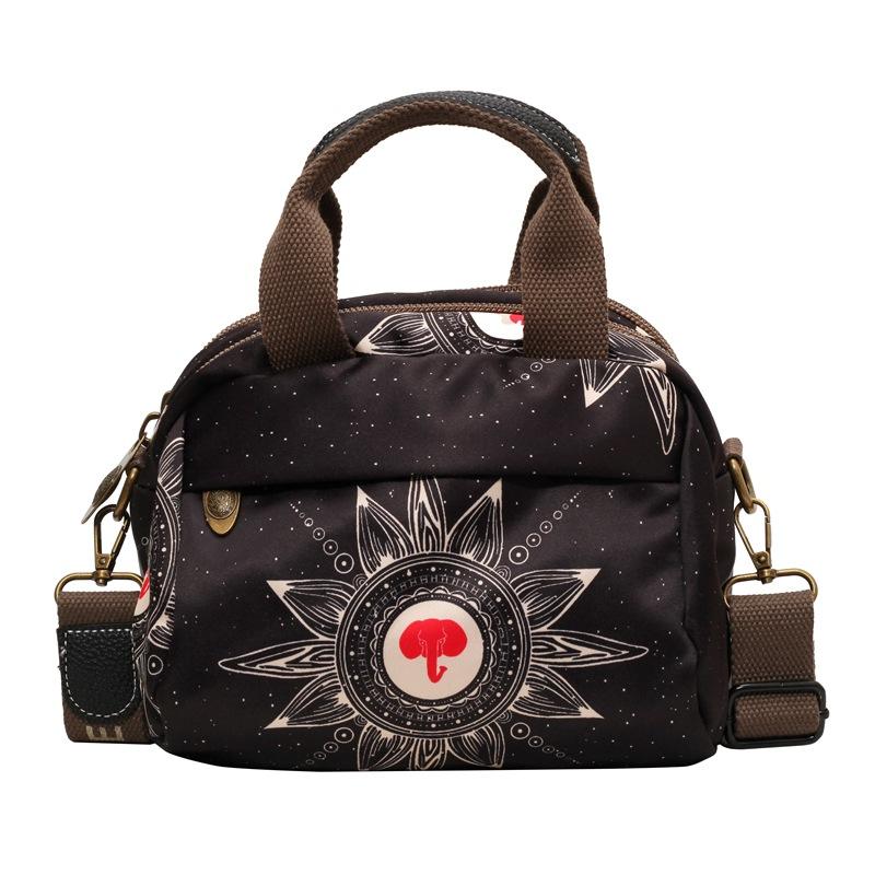 Fashion Printed Casual Portable Sliver Dual-purpose Bag Large Capacity Commuting Shopping Single-shoulder Women's Bag