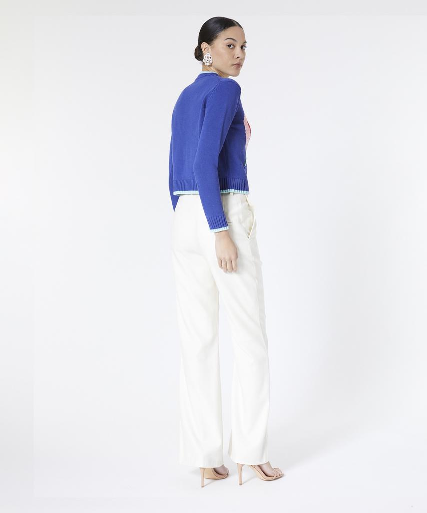 Kasabeullangka (W) Le Pouvoir Des Fleurs Intarsia Jumper Blue