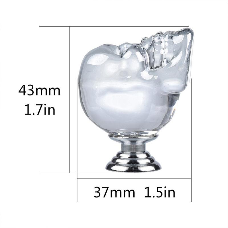 1pc Crystal Skull Drawer Knobs And Pulls, Glass Crystal Cabinets Knobs For Bedside, Cabinet Cupboard Home Kitchen Bedroom Decor