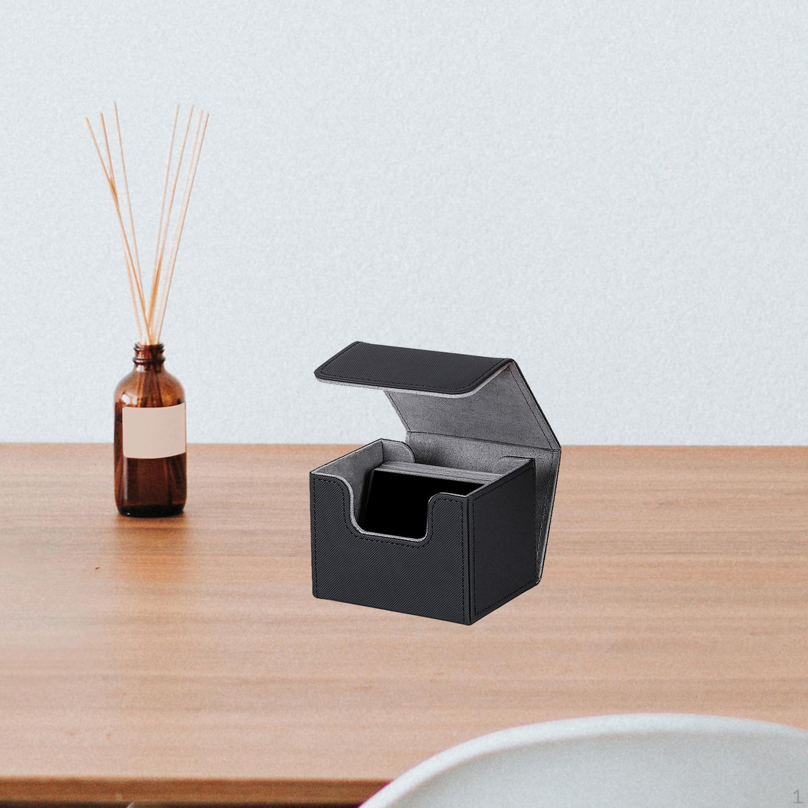 Card Deck Storage Box TCG Organization with Magnetic Closure Cards Case Black Gray 990₽