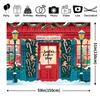 1Pcs Christmas Bakery Storefront Decoration Background Winter Backdrop For Photo Studio Photo Booth Party