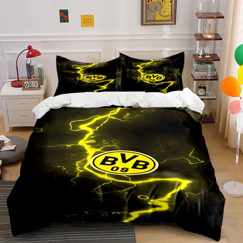 Yellow lightning, BVB logo. Bedding sets Duvet cover sets Duvet covers Pillowcases(1 * Duvet Cover 2 * Pillowcases without duvet insert)