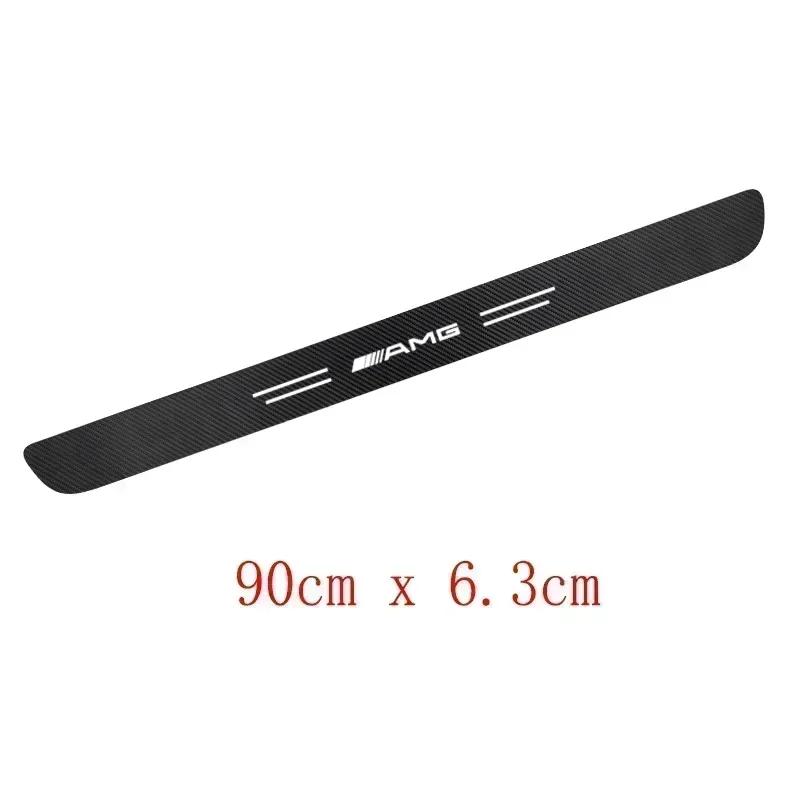Car Luminous Threshold Protect Auto Emblem Sticker Accessories For Mercedes Benz AMG Brabus Smart Maybach W204 GLC CLA W205 W203