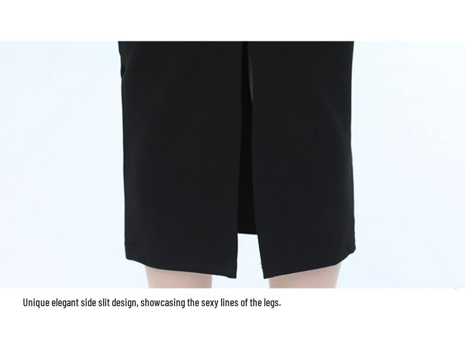 Plus Size 200 Jin Sexy Stretch Bodycon Pencil Skirt - Professional Black Fishtail Skirt for Women